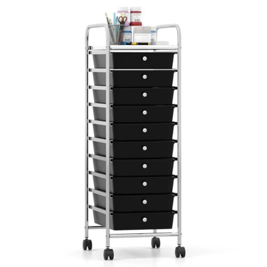 Мобильная тележка-органайзер на колесах с 10 выдвижными ящиками и столешницей для хранения инструментов, бумаги, художественных принадлежностей и т.д.
Мобильная тележка-органайзер на колесах с 10 выдвижными ящиками и столешницей для хранения инструментов, бумаги, художественных принадлежностей и т.д.
