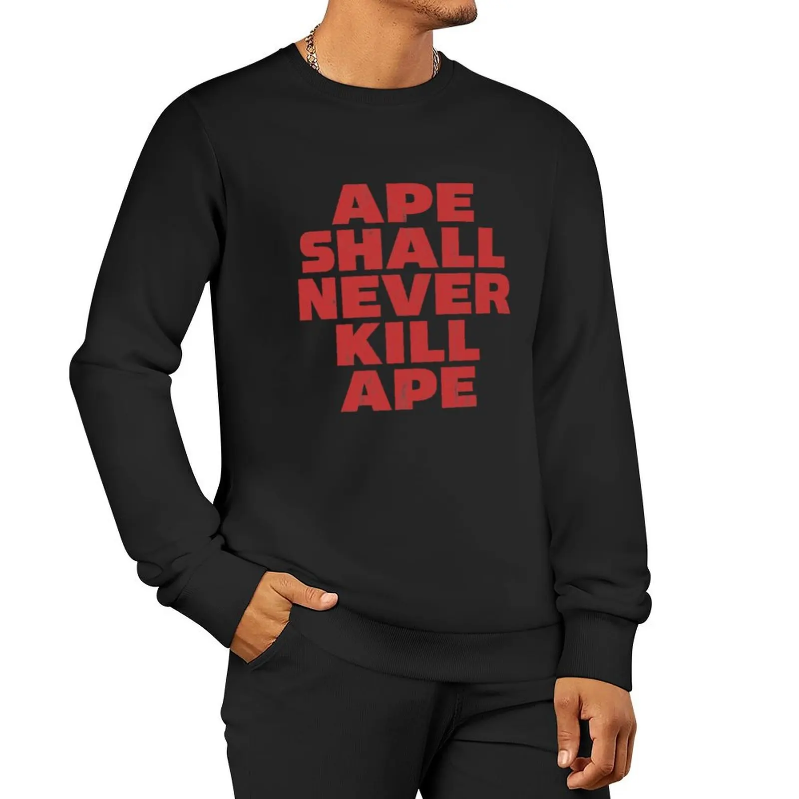 Ape Shall Never Kill Ape (distressed) Pullover Hoodie men clothes men's sweatshirts
Ape Shall Never Kill Ape (distressed) Pullover Hoodie men clothes men's sweatshirts