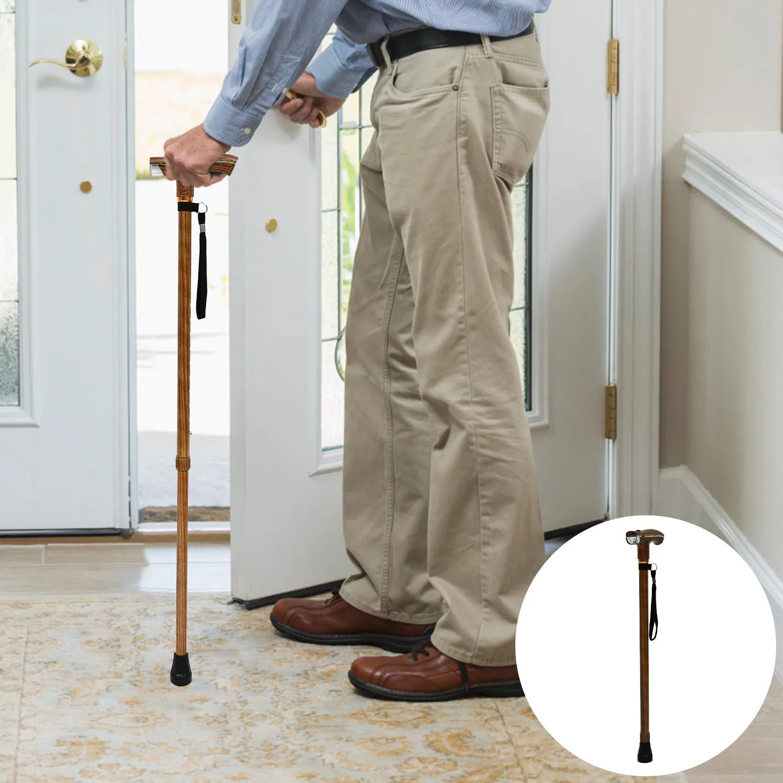 1Pcs Adjustable Telescopic Walking Stick Multifunctional Elderly Portable Anti-Skid Hiking Outdoor Walking Pole
1Pcs Adjustable Telescopic Walking Stick Multifunctional Elderly Portable Anti-Skid Hiking Outdoor Walking Pole