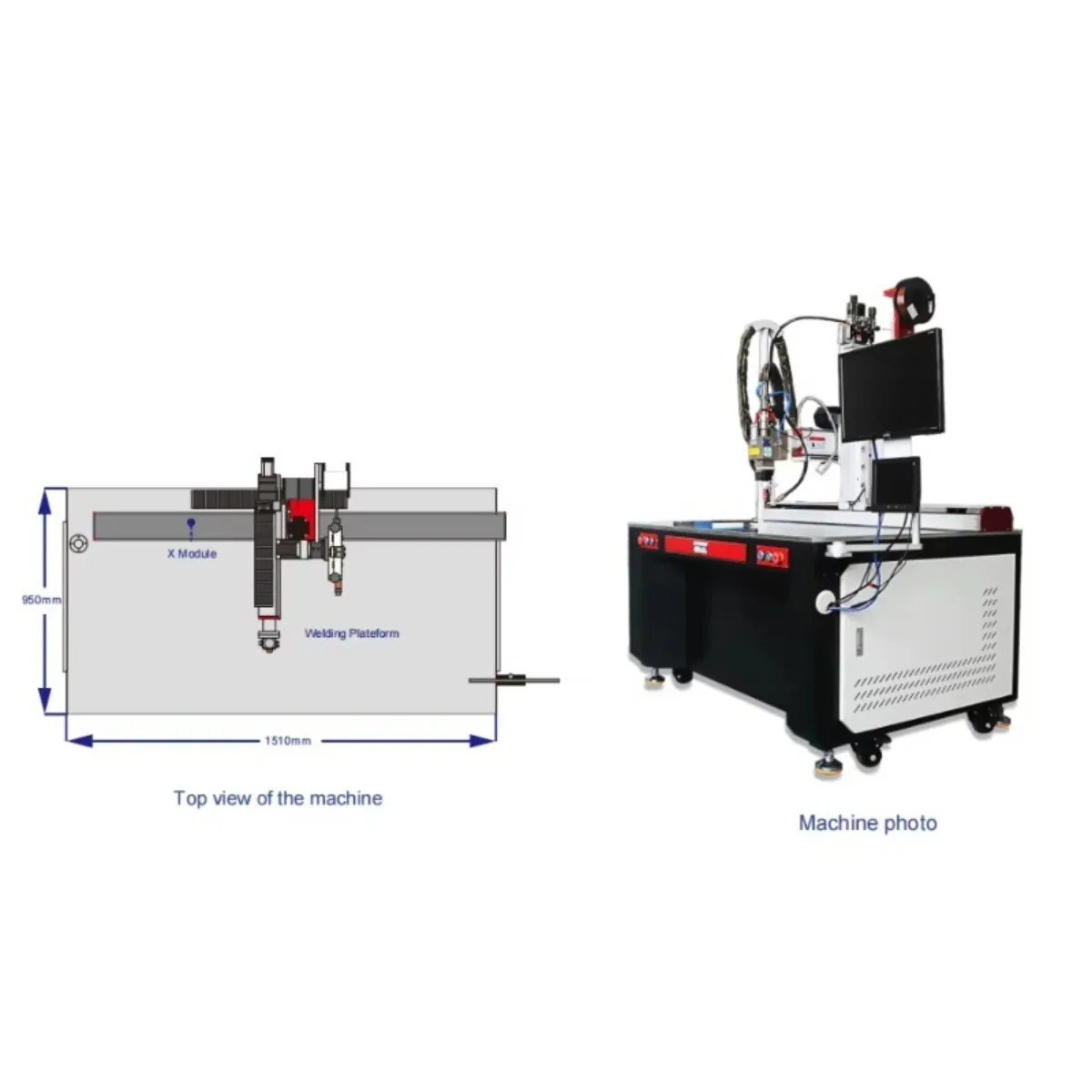 6000w Automatic Welding Machine Spare Parts Stainless Steel Welding Equipment with Working Table and CCD
6000w Automatic Welding Machine Spare Parts Stainless Steel Welding Equipment with Working Table and CCD