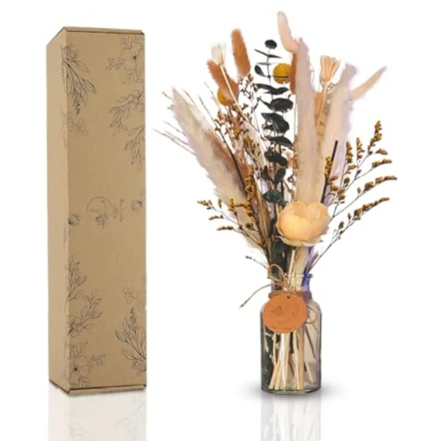 Homey Breeze Natural Dried Pampas Grass Decor with Vase - 15 Inches 23 Pcs 10 Styles, Pampas Grass with Vase Included - Small P
Homey Breeze Natural Dried Pampas Grass Decor with Vase - 15 Inches 23 Pcs 10 Styles, Pampas Grass with Vase Included - Small P