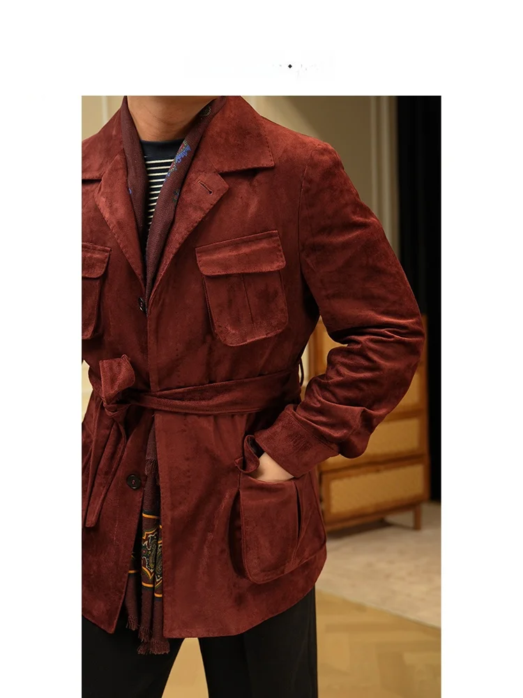 Faionable Urban Men's Sari Jaet Autumn Winter Retro Sle Windproof Suede Coat Commute Hunting Outerwear M Model
Faionable Urban Men's Sari Jaet Autumn Winter Retro Sle Windproof Suede Coat Commute Hunting Outerwear M Model