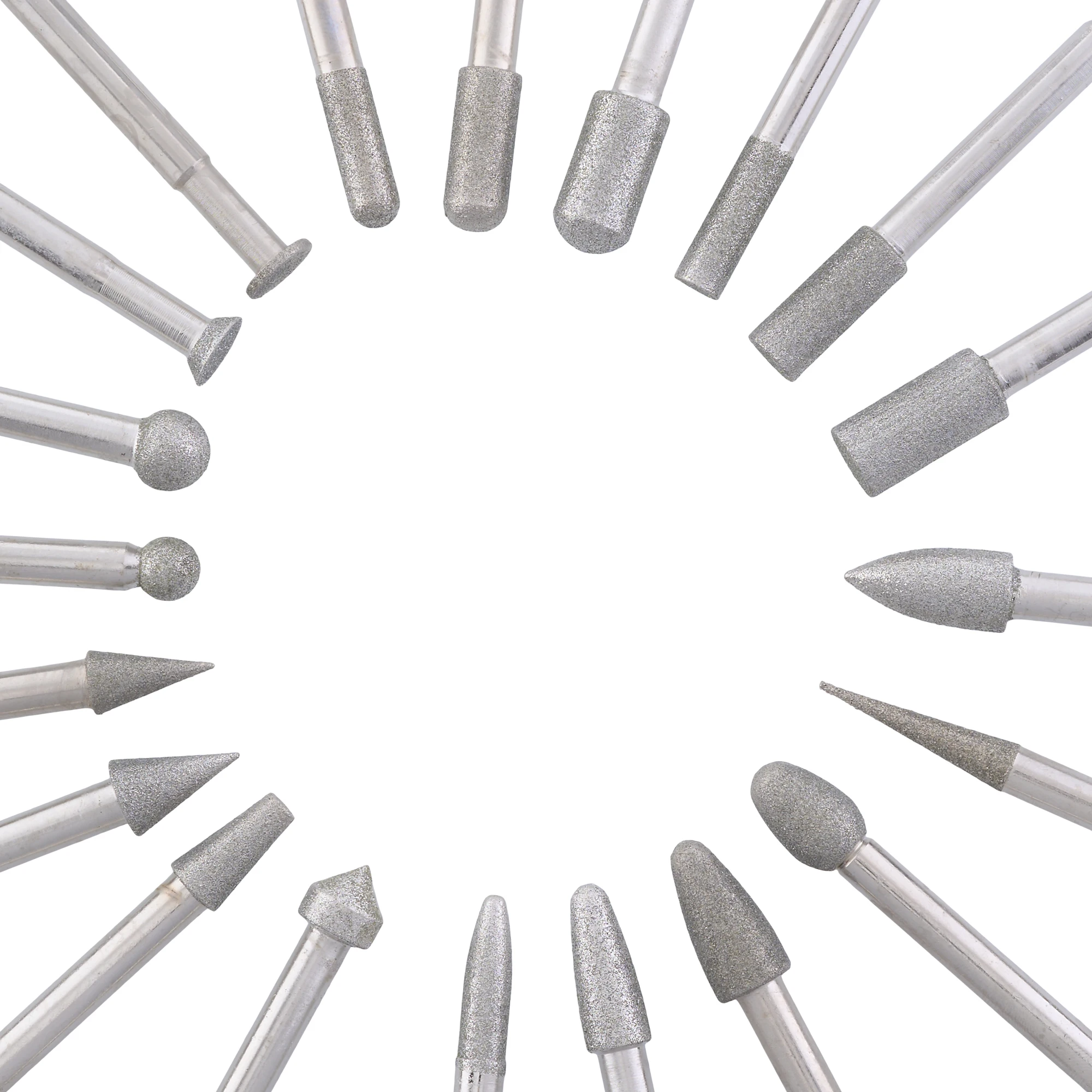20Pcs Electroplated Diamond Grinding Head Set 6mm Shank Carving Rotary Burr Bits Grit 120 Lapidary Tools for Gem Stone
20Pcs Electroplated Diamond Grinding Head Set 6mm Shank Carving Rotary Burr Bits Grit 120 Lapidary Tools for Gem Stone