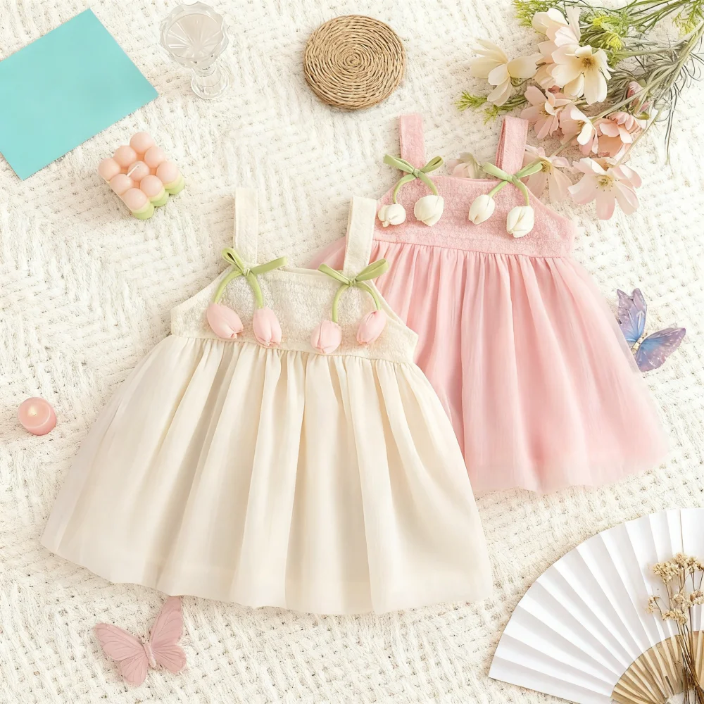 Платье для маленьких девочек, летнее платье на тонких бретельках с принтом тюльпанов, очаровательное хлопковое платье принцессы для малышей, одежда для маленьких девочек
Платье для маленьких девочек, летнее платье на тонких бретельках с принтом тюльпанов, очаровательное хлопковое платье принцессы для малышей, одежда для маленьких девочек