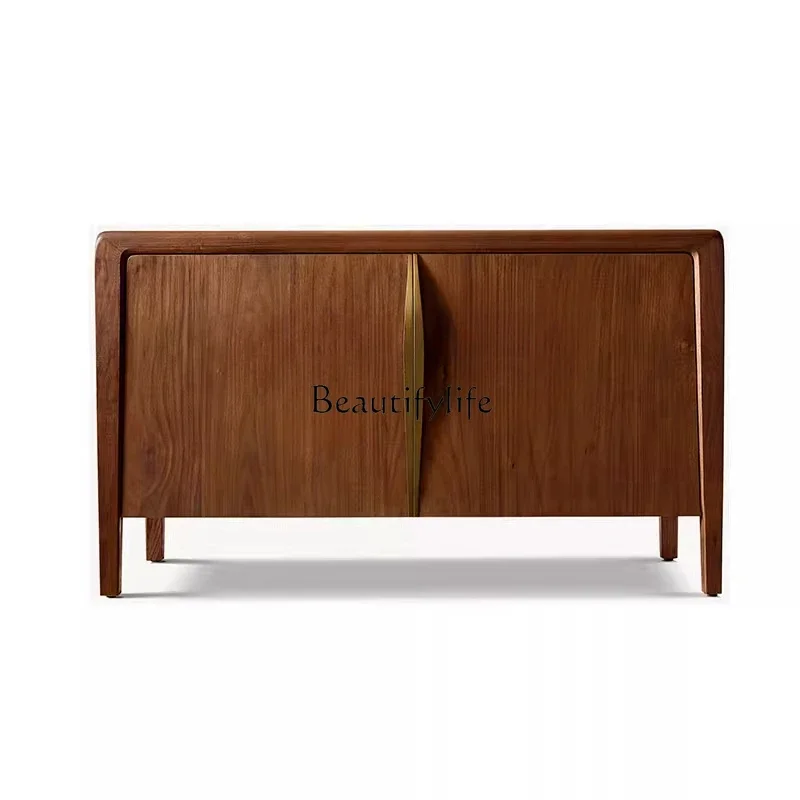 FG17American walnut color living room solid wood TV dining side storage cabinet 
FG17American walnut color living room solid wood TV dining side storage cabinet