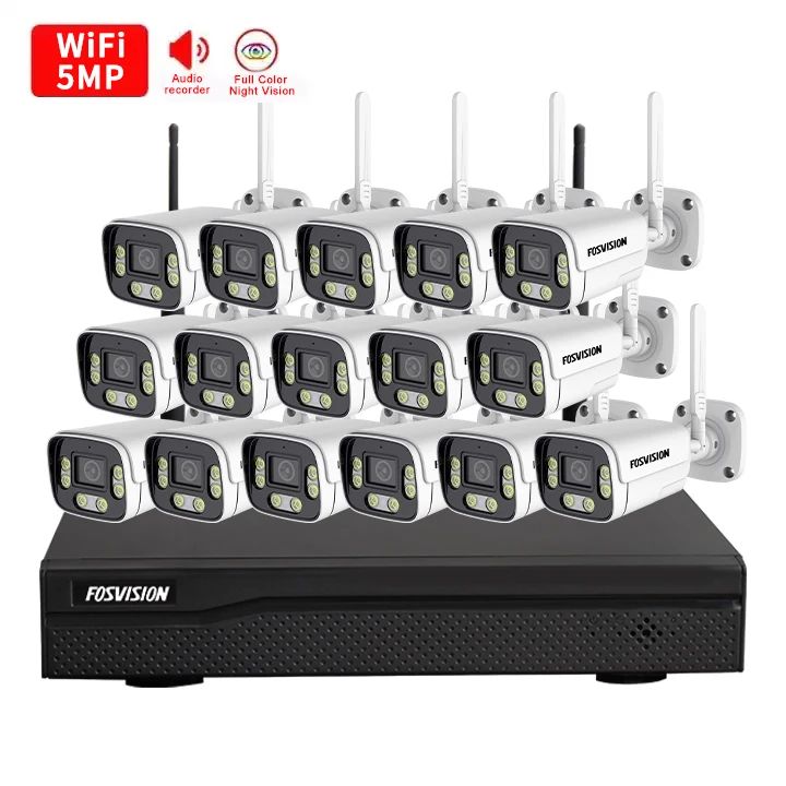 16CH 5MP wifi Home Security Camera System Wireless Nvr Kit P2p Video Surveillance CCTV Camera Wifi Kit full color with audio
16CH 5MP wifi Home Security Camera System Wireless Nvr Kit P2p Video Surveillance CCTV Camera Wifi Kit full color with audio