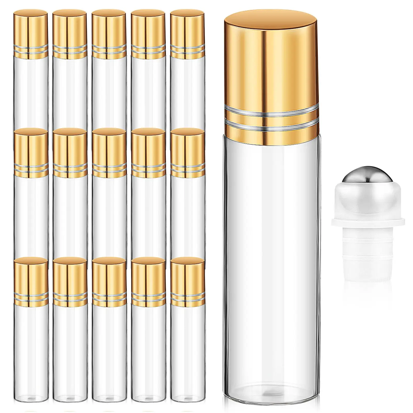 15 Pcs Frosted Essential Oil Roller Bottle Set Man Empty Ball Bottles Cover: Plastic Small
15 Pcs Frosted Essential Oil Roller Bottle Set Man Empty Ball Bottles Cover: Plastic Small