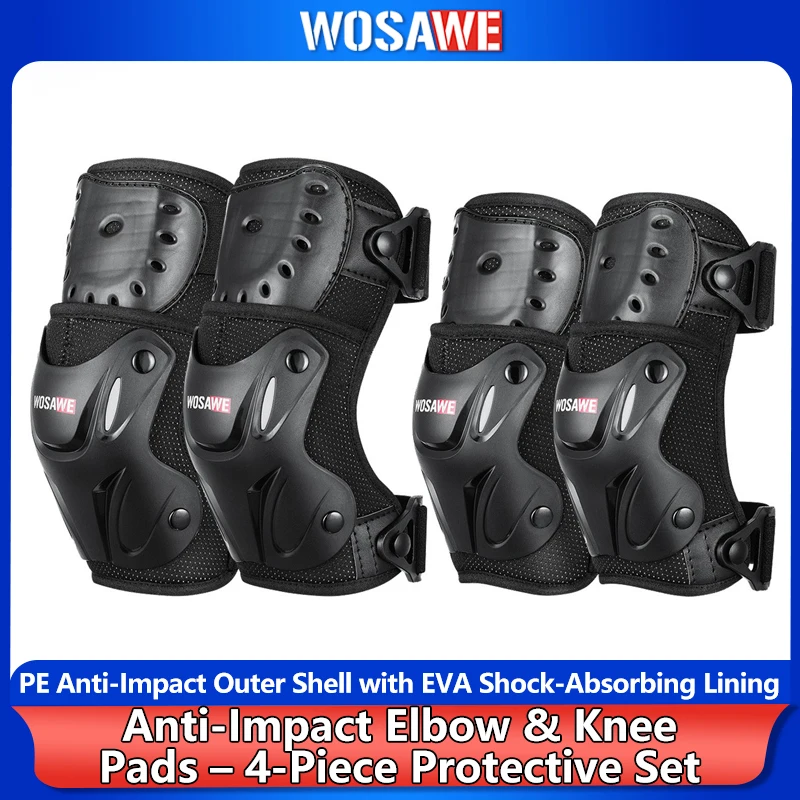 WOSAWE Mountain Off-Road Motorcycle Roller Skating Racing Protective Gear Set Anti-Fall Elbow and Knee Pads Four-Piece Set
WOSAWE Mountain Off-Road Motorcycle Roller Skating Racing Protective Gear Set Anti-Fall Elbow and Knee Pads Four-Piece Set