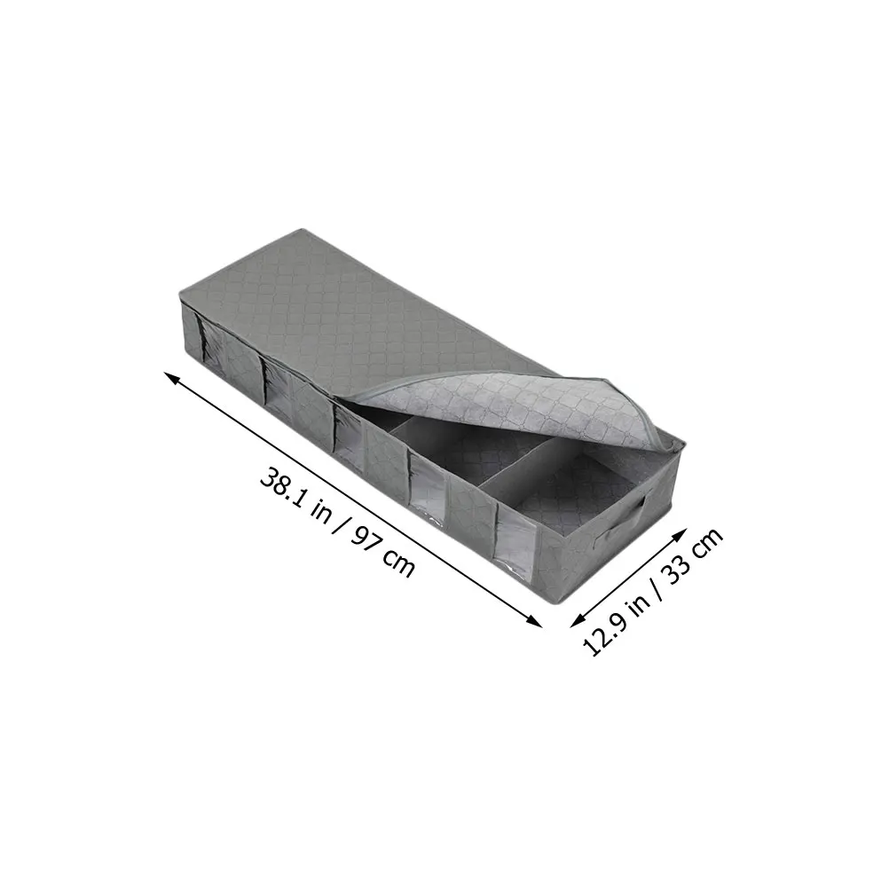 Non-woven Fabric Storage Boxes for Clothes Bed Household Grey Collapsible Double Zipper Bug Resistant
Non-woven Fabric Storage Boxes for Clothes Bed Household Grey Collapsible Double Zipper Bug Resistant