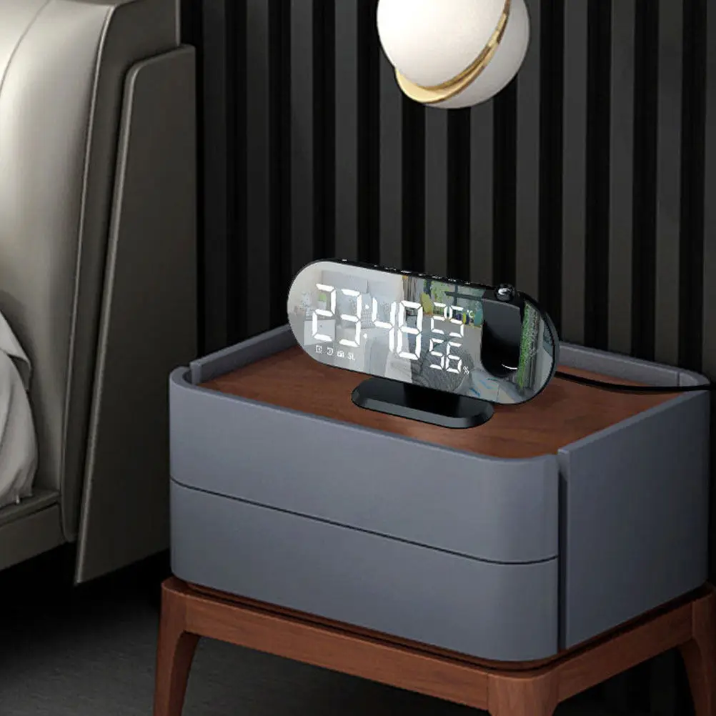 Projection Alarm Clock Digital LED Display Big Number Time Display Multifunctional Desktop Clock for Living Room Bedroom Study
Projection Alarm Clock Digital LED Display Big Number Time Display Multifunctional Desktop Clock for Living Room Bedroom Study
