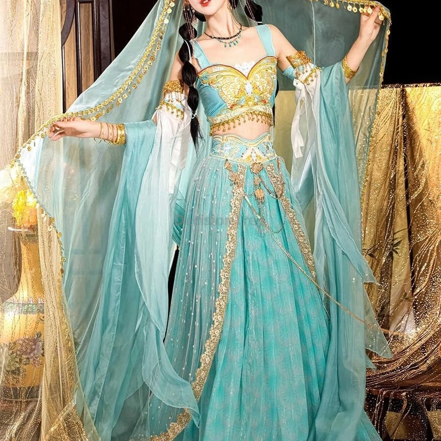 Изысканный экзотический комплект ханьфу 2026 года в этническом стиле, модный танцевальный костюм в стиле Дуньхуан Фэйтянь
Изысканный экзотический комплект ханьфу 2026 года в этническом стиле, модный танцевальный костюм в стиле Дуньхуан Фэйтянь