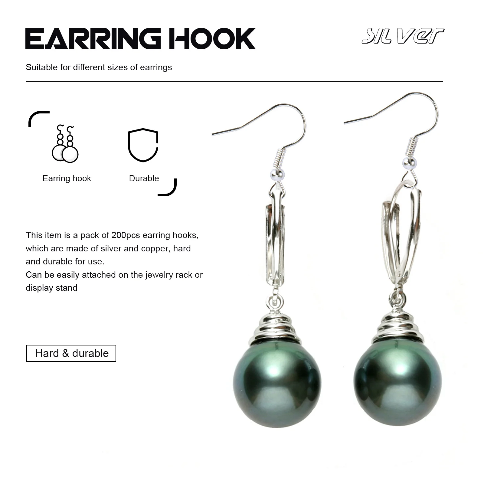 200 шт. посеребренный крючок для сережек, прочная медная опора, подходит для различных размеров сережек, поддержка сережек
200 шт. посеребренный крючок для сережек, прочная медная опора, подходит для различных размеров сережек, поддержка сережек