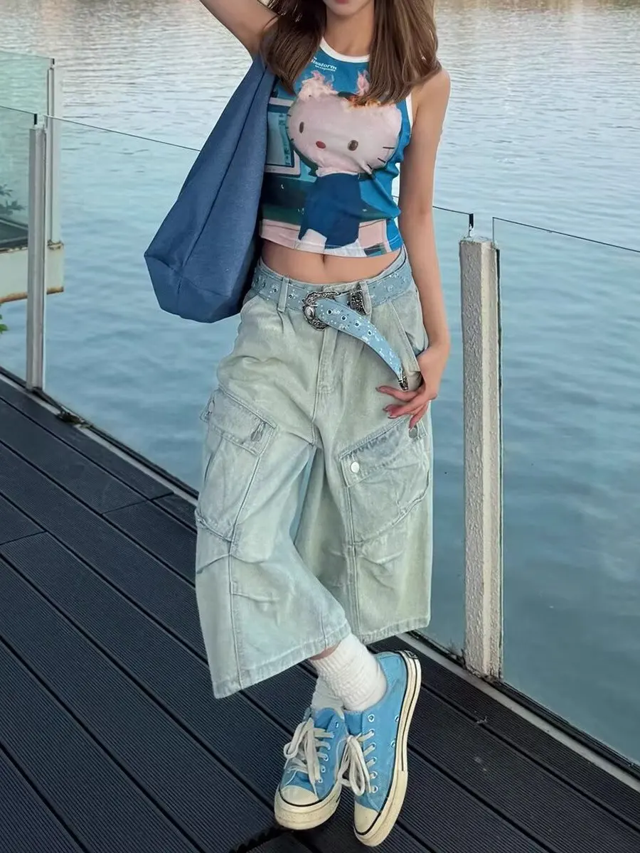 Джинсовые орлы с американской талией в стиле ретро, женские летние новые уличные брюки с широкими штанинами и семью футами, повседневные джинсы свободного покроя, orts
Джинсовые орлы с американской талией в стиле ретро, женские летние новые уличные брюки с широкими штанинами и семью футами, повседневные джинсы свободного покроя, orts