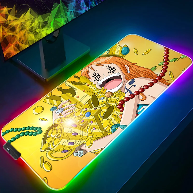 RGB Mouse Pad Larger One Piece anime XXL Backlight Speed Pc Computer Keyboard LED Desk Mat Gaming Accessories Mousepad
RGB Mouse Pad Larger One Piece anime XXL Backlight Speed Pc Computer Keyboard LED Desk Mat Gaming Accessories Mousepad