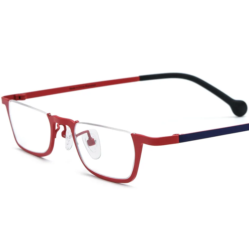 Pure Titanium Square Half Frame Eyeglasses Frames Men and Women Handmade Personalized Classical Extra-light Glasses with Case
Pure Titanium Square Half Frame Eyeglasses Frames Men and Women Handmade Personalized Classical Extra-light Glasses with Case