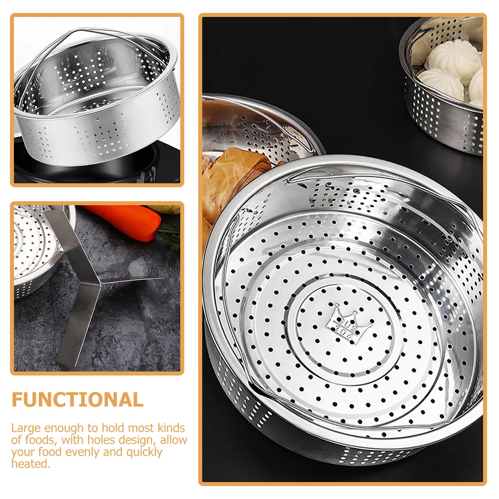Stainless Steel Steamer Basket for Cooking Veggie Food Removable Pot Kitchen Tool Wide Uses Practical Long Lasting 
Stainless Steel Steamer Basket for Cooking Veggie Food Removable Pot Kitchen Tool Wide Uses Practical Long Lasting