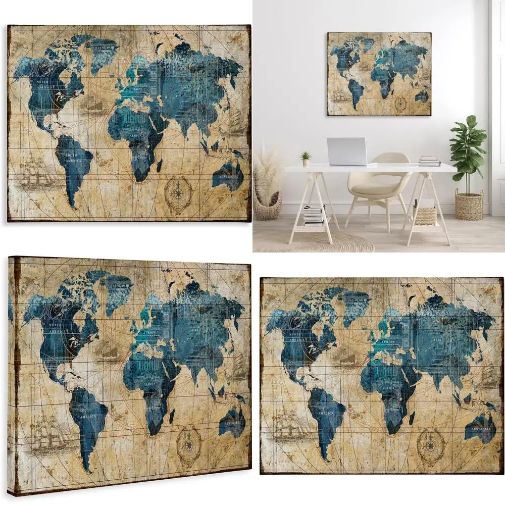 Винтажная многоцветная абстрактная карта мира, настенное искусство, 36x48
Винтажная многоцветная абстрактная карта мира, настенное искусство, 36x48