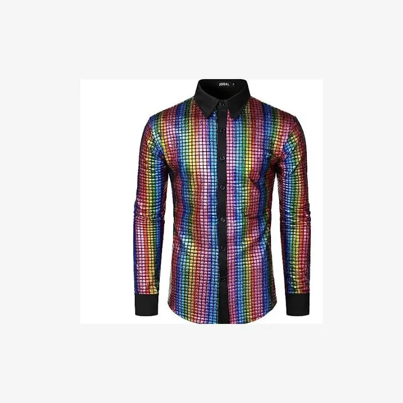 Men's Casual Long Sleeve Shirt Fashionable Performances Glitter Standard Fit Breathable Cotton PU Leather Thickened Citywalk
Men's Casual Long Sleeve Shirt Fashionable Performances Glitter Standard Fit Breathable Cotton PU Leather Thickened Citywalk
