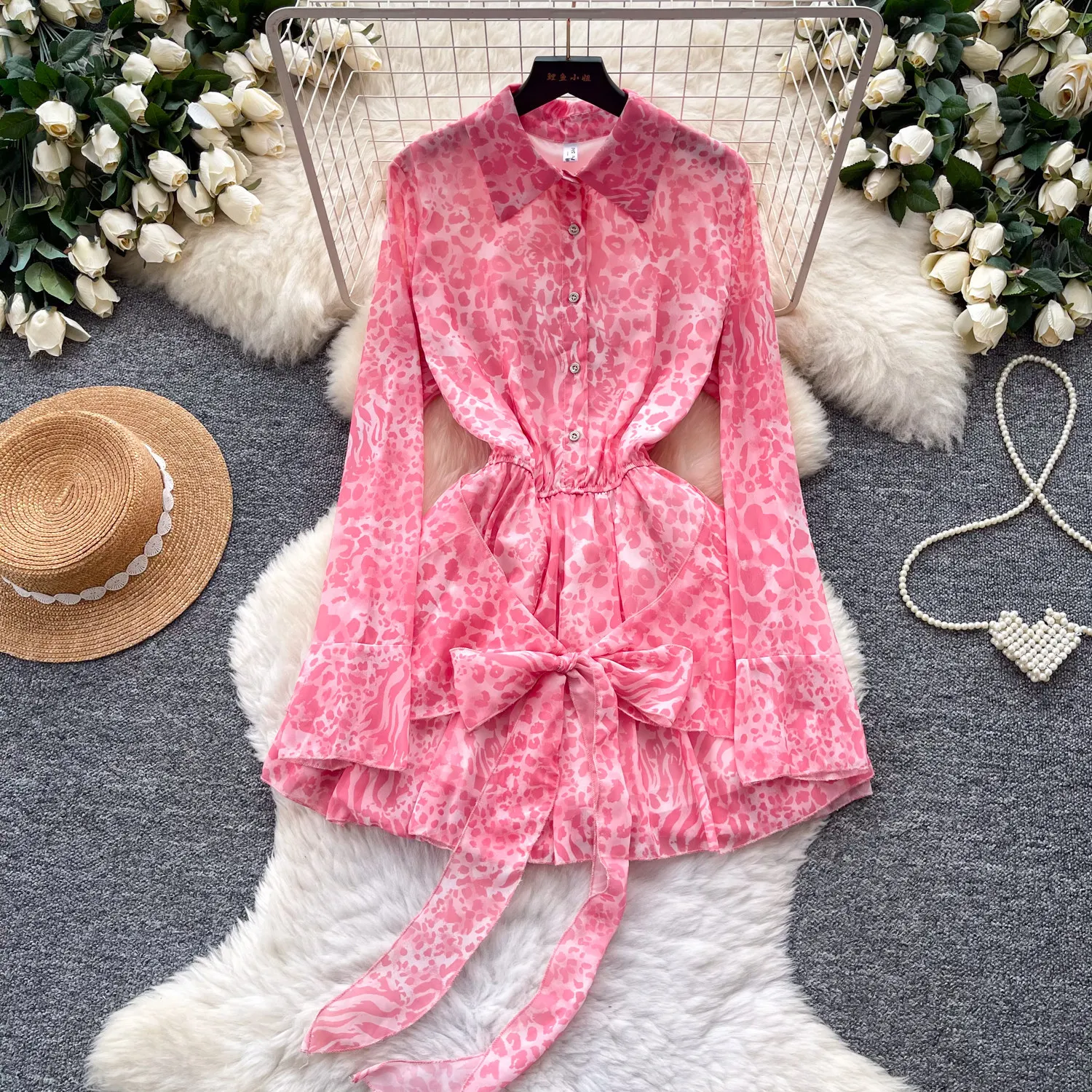 Mid Length Dress Women Shirt Dresses A Line Vestidos Leopard Print Y2k Streetwear Full Sleeve Elegant Tight Waist Party Night
Mid Length Dress Women Shirt Dresses A Line Vestidos Leopard Print Y2k Streetwear Full Sleeve Elegant Tight Waist Party Night