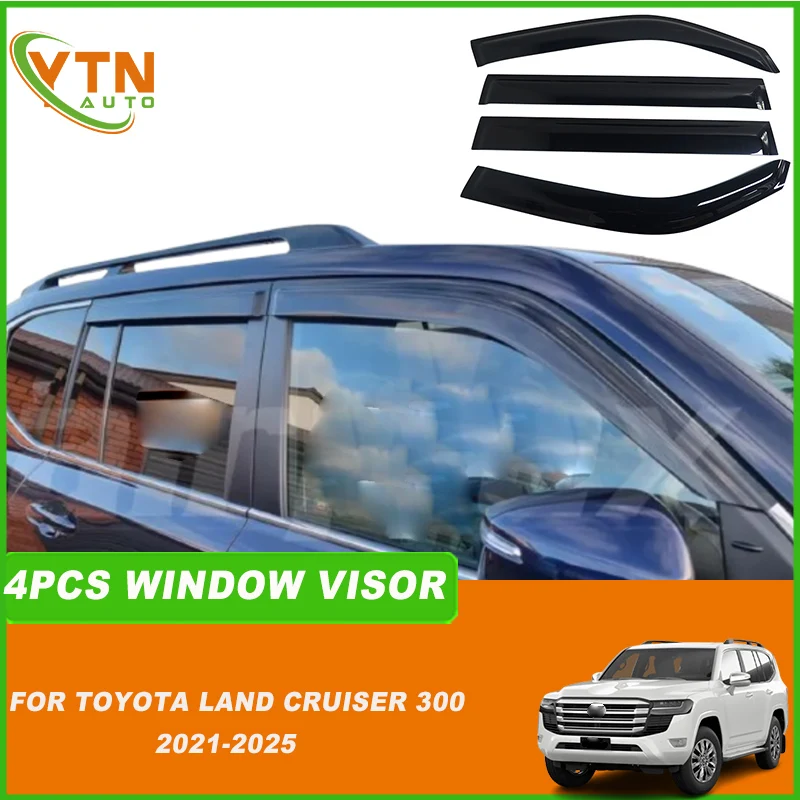 For Toyota Land Cruiser 300 LC300 Fj300 2021 2022 2023 2024 2025 Window Visors Rain Sun Guard Vent Wind Deflector Weathershield
For Toyota Land Cruiser 300 LC300 Fj300 2021 2022 2023 2024 2025 Window Visors Rain Sun Guard Vent Wind Deflector Weathershield
