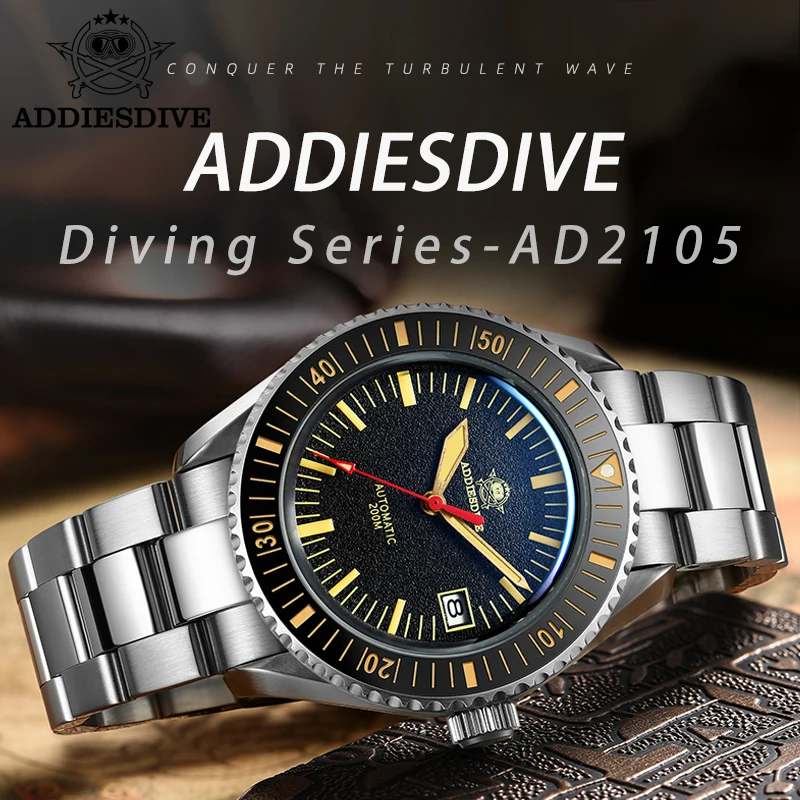 ADDIESDIVE Top Brand Men's Watch Sapphire Glass 200m Waterproof 200m NH35 Automatic Mechanical Watches C3 Luminous Diver Watch
ADDIESDIVE Top Brand Men's Watch Sapphire Glass 200m Waterproof 200m NH35 Automatic Mechanical Watches C3 Luminous Diver Watch