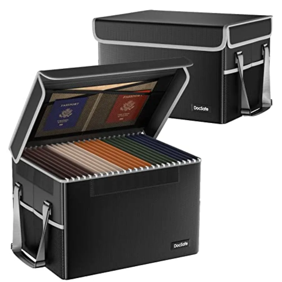 File Box Fireproof File Storage Organizer with LidCollapsible Document Storage Filing Case for Hanging Letter/Legal Folders Por
File Box Fireproof File Storage Organizer with LidCollapsible Document Storage Filing Case for Hanging Letter/Legal Folders Por