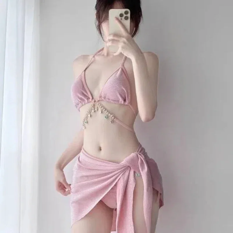 2025 New Triangle Bikini & Beach Skirt Swimsuit Women Large Size Swimwear Female Bathers Bathing Swimming Suit Beachwear
2025 New Triangle Bikini & Beach Skirt Swimsuit Women Large Size Swimwear Female Bathers Bathing Swimming Suit Beachwear