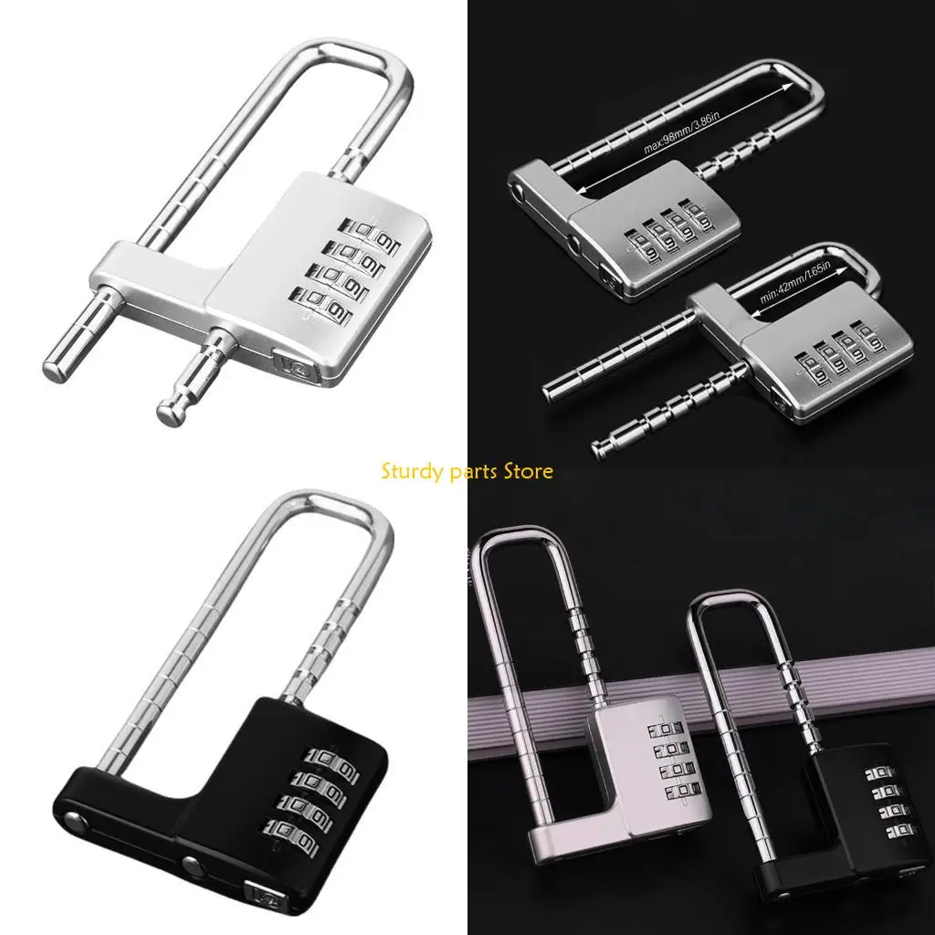 97QC Прочный 4-значный навесной замок с регулируемыми скобами, многофункциональный для защиты ценностей в шкафчиках и
97QC Прочный 4-значный навесной замок с регулируемыми скобами, многофункциональный для защиты ценностей в шкафчиках и