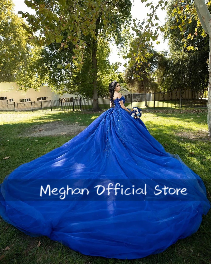 Royal Blue Off Shoulder Quinceanera Dresses Ball Gown Bead Applique 2025 Birthday Luxury Dress Princess Gown Sweet 16 Customized
Royal Blue Off Shoulder Quinceanera Dresses Ball Gown Bead Applique 2025 Birthday Luxury Dress Princess Gown Sweet 16 Customized