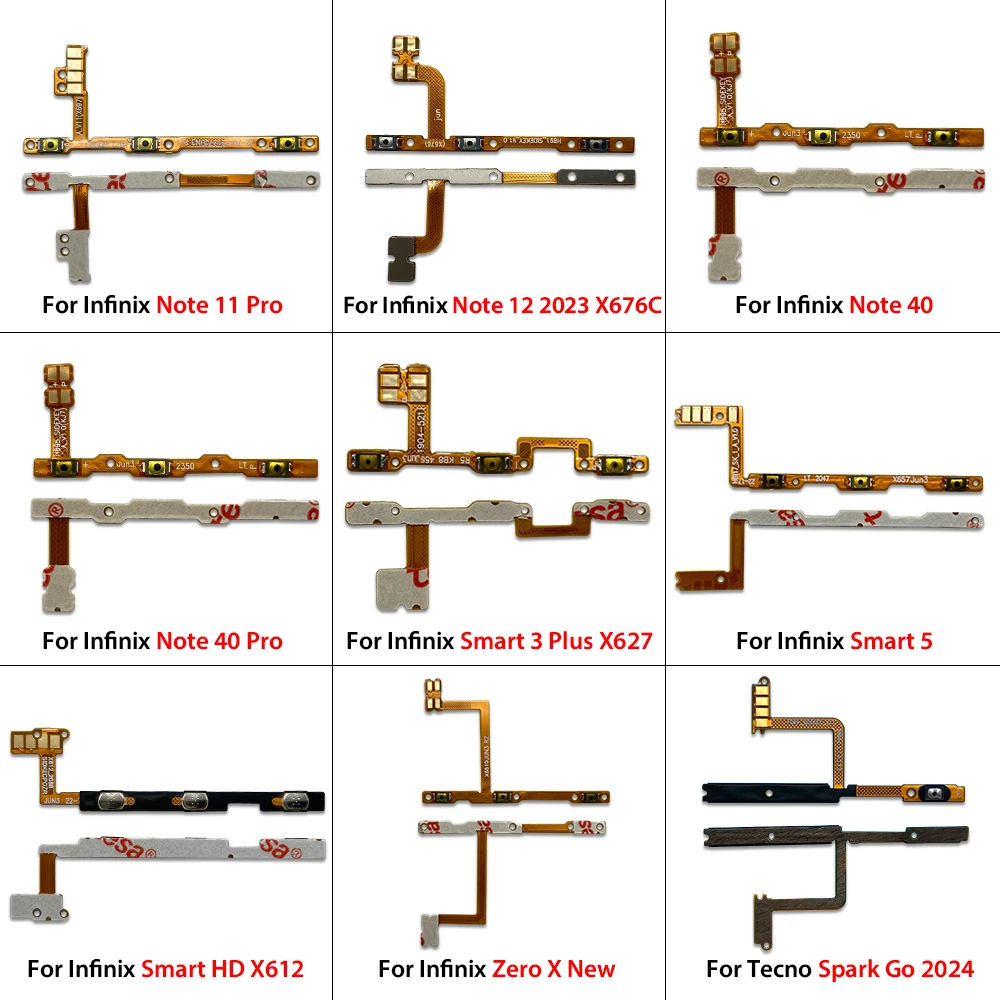Fingerprint Sensor Flex Cable Power On / Off Key For Infinix Note 12 X676 11 40 Pro/Smart 3 Plus 5 HD X612/Zero X New/Spark Go
Fingerprint Sensor Flex Cable Power On / Off Key For Infinix Note 12 X676 11 40 Pro/Smart 3 Plus 5 HD X612/Zero X New/Spark Go