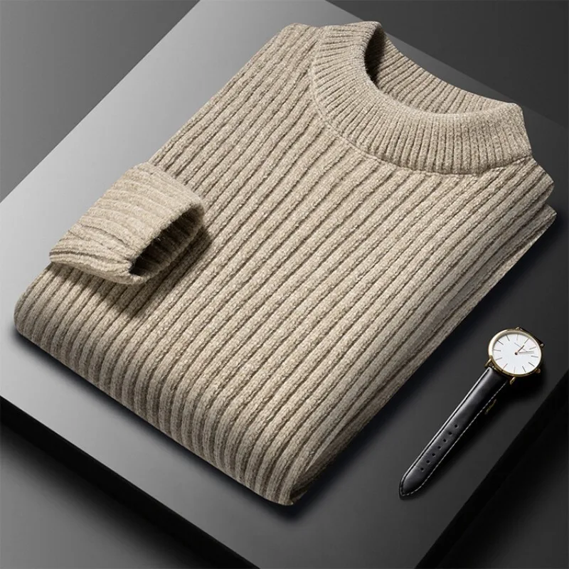 Autumn and Winter New Men's Solid Color Casual Pullover Sweater Fashion Round Neck Striped Men's Warm Sweater
Autumn and Winter New Men's Solid Color Casual Pullover Sweater Fashion Round Neck Striped Men's Warm Sweater