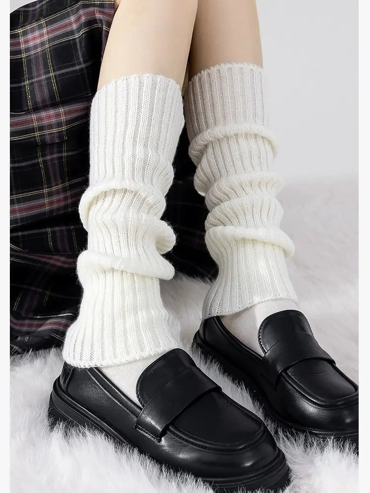 Solid Color Elastic Knitted Thick Slouch Leg Warmers, Women's Casual Ribbed Knit Leg Covers, White Loose Stacked Leg Warmers for Daily Wear
Solid Color Elastic Knitted Thick Slouch Leg Warmers, Women's Casual Ribbed Knit Leg Covers, White Loose Stacked Leg Warmers for Daily Wear