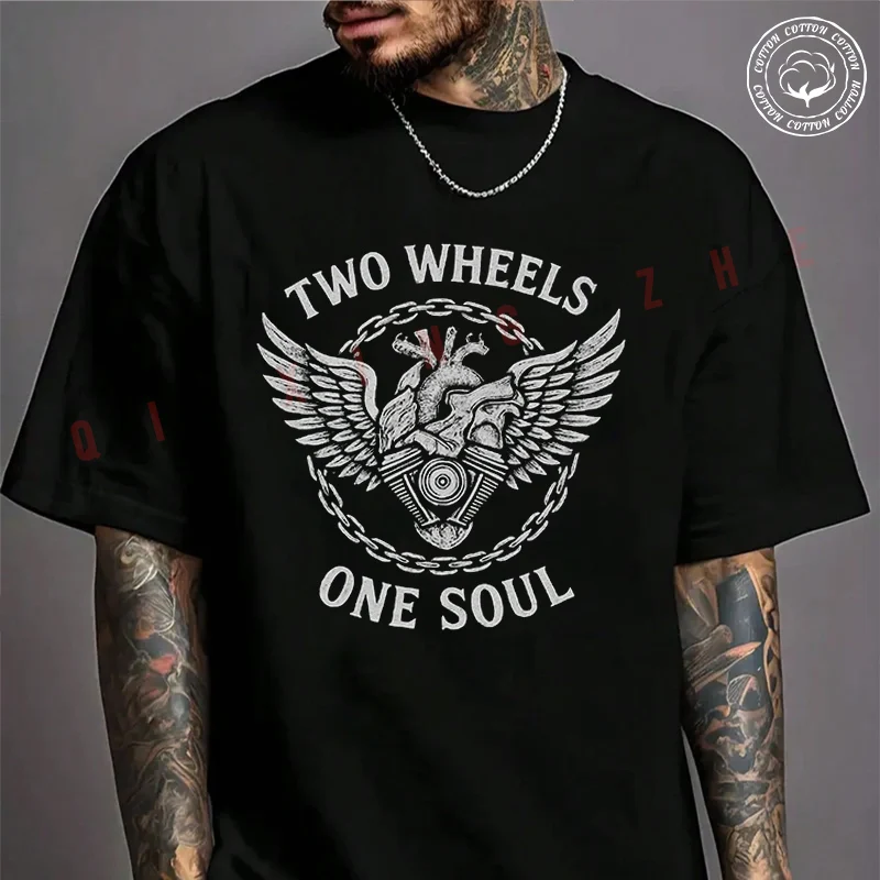 Moto Men's T-shirt Motorcycle Engine Heart Wings Cotton T Shirt Short Sleeve Exquisite Design Essential Top Tees
Moto Men's T-shirt Motorcycle Engine Heart Wings Cotton T Shirt Short Sleeve Exquisite Design Essential Top Tees