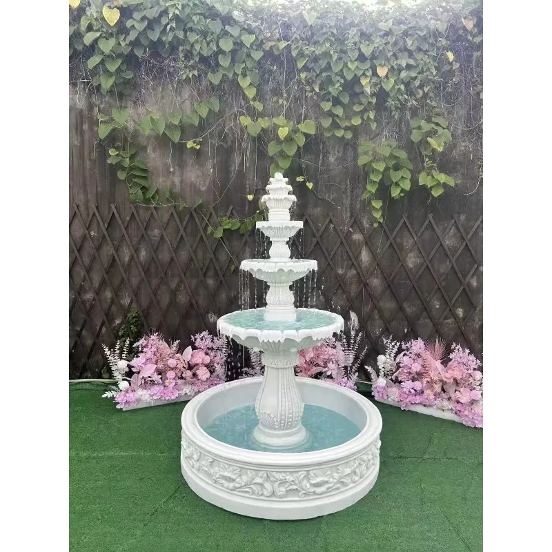 Classic outdoor garden fountain, three-level structure, laminar water flow, suitable for event wedding welcome decoration
Classic outdoor garden fountain, three-level structure, laminar water flow, suitable for event wedding welcome decoration