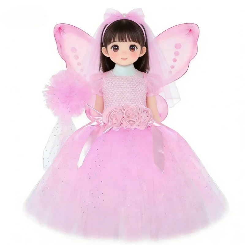 Birthday Halloween Fairy Princess Dresses for Girls Sparkly Pink Butterfly Fairy Ballet Tutus Set with Wings Kids Party Costumes
Birthday Halloween Fairy Princess Dresses for Girls Sparkly Pink Butterfly Fairy Ballet Tutus Set with Wings Kids Party Costumes
