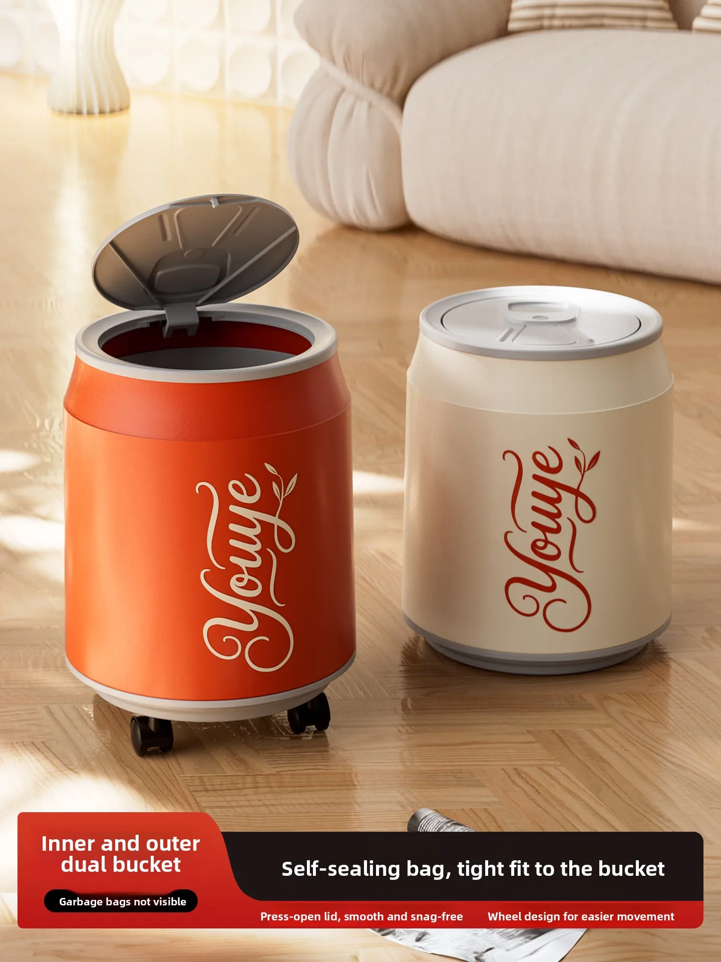 Creative Trash Can Household New 2026 Press Type with Wheels Automatic Absorption Living Room Luxury High End Paper Basket
Creative Trash Can Household New 2026 Press Type with Wheels Automatic Absorption Living Room Luxury High End Paper Basket