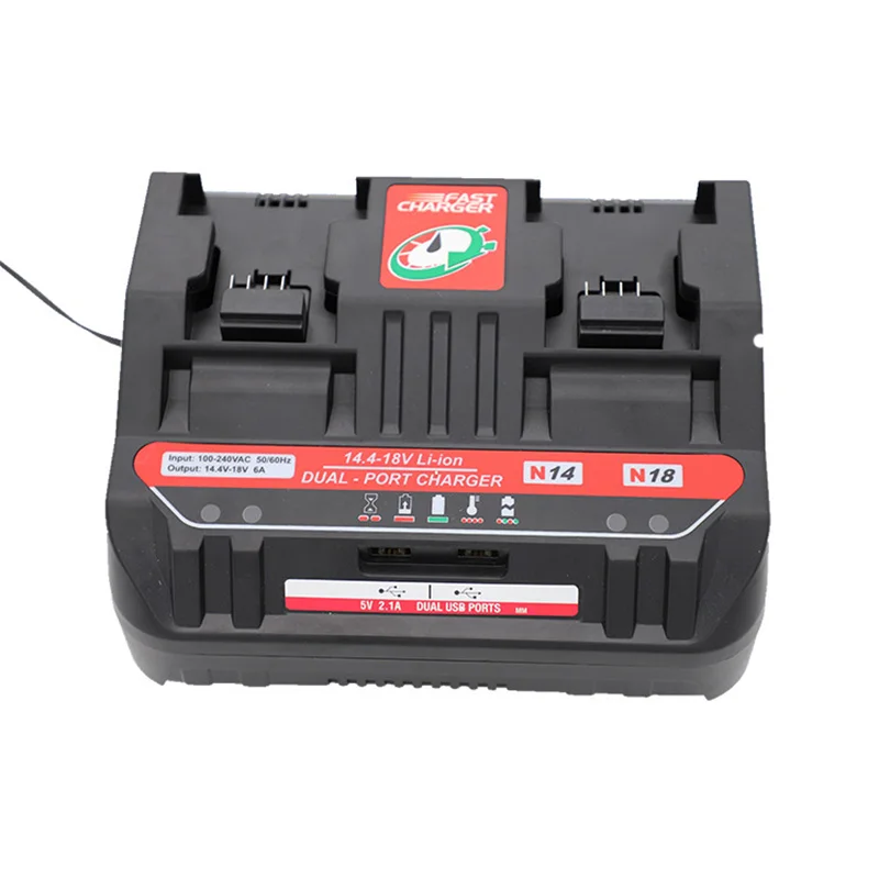 Dual-Port Fast Charger For Milwaukee 14.4V-18V Li-ion Battery Pin Dual Charging with LED Display Replacement Rechargeable Charge
Dual-Port Fast Charger For Milwaukee 14.4V-18V Li-ion Battery Pin Dual Charging with LED Display Replacement Rechargeable Charge