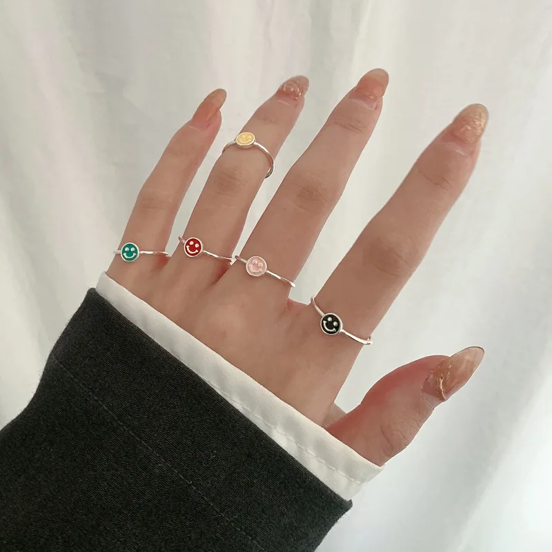 Trendy Korean Style Colorful Face Silver Opening Rings for Women Ladies Couple Engagement Party Fashion Pink Ring Fine Jewelry
Trendy Korean Style Colorful Face Silver Opening Rings for Women Ladies Couple Engagement Party Fashion Pink Ring Fine Jewelry