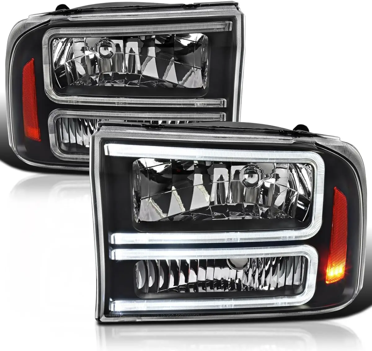 Черные фары со светодиодной планкой, совместимые с Ford F-250, F-350, F-450 SuperDuty, 2000-2004 Excursion, левый + правый He 1999-2004 гг.
Черные фары со светодиодной планкой, совместимые с Ford F-250, F-350, F-450 SuperDuty, 2000-2004 Excursion, левый + правый He 1999-2004 гг.