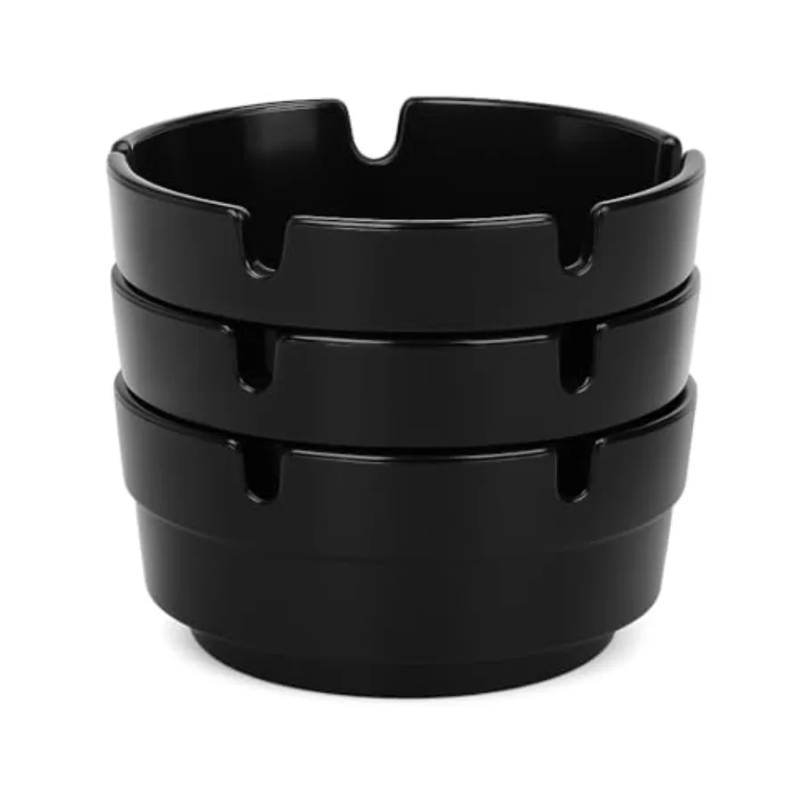 4-Inch Black Plastic Ashtrays Durable, Stackable, Reusable Round Ash Trays for Bars, Restaurants, Hotels, and Outdoor Use Pack
4-Inch Black Plastic Ashtrays Durable, Stackable, Reusable Round Ash Trays for Bars, Restaurants, Hotels, and Outdoor Use Pack
