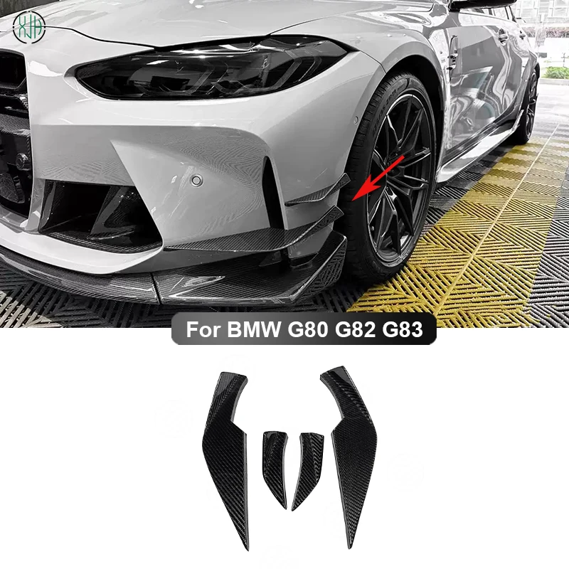Carbon Fiber Car Front Bumper Side Splitters Fins Canards Parts For BMW M3 M4 G80 G82 G83 2021+ Upgrade Body kit VS style
Carbon Fiber Car Front Bumper Side Splitters Fins Canards Parts For BMW M3 M4 G80 G82 G83 2021+ Upgrade Body kit VS style