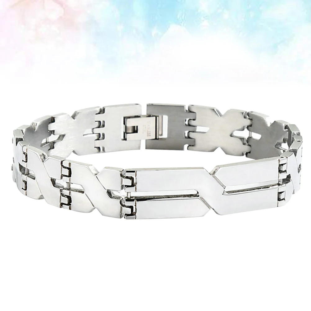 1pc Stainless X-shaped Bracelet Simple Bracelets Adjustable Bangle Wrist Decoration Hand Chain for Men(Silver)
1pc Stainless X-shaped Bracelet Simple Bracelets Adjustable Bangle Wrist Decoration Hand Chain for Men(Silver)