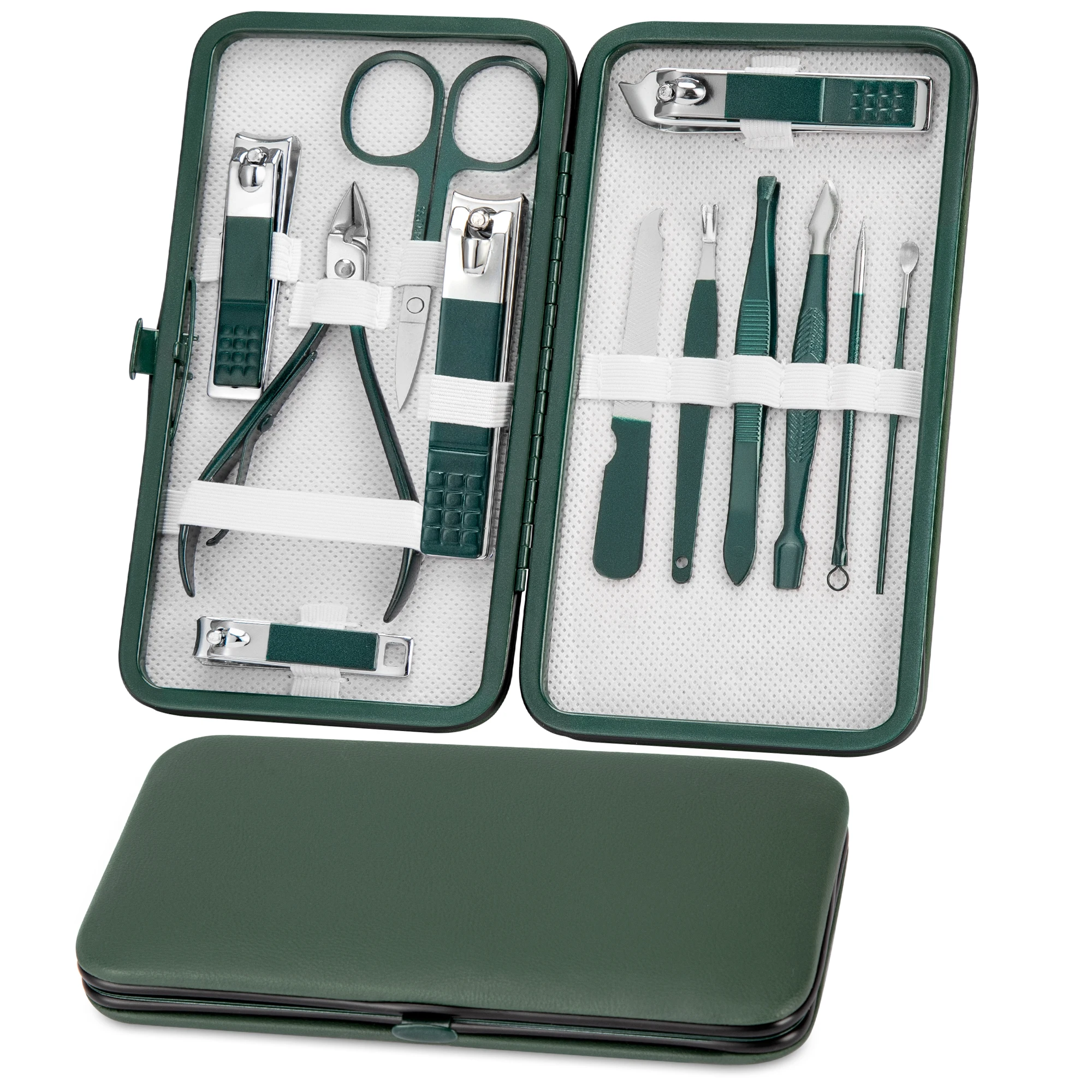 Professional 12 Piece Nail Care Kit Stainless Steel Manicure & Pedicure Set Nail Clipper Set with Travel Case Manicure Set
Professional 12 Piece Nail Care Kit Stainless Steel Manicure & Pedicure Set Nail Clipper Set with Travel Case Manicure Set