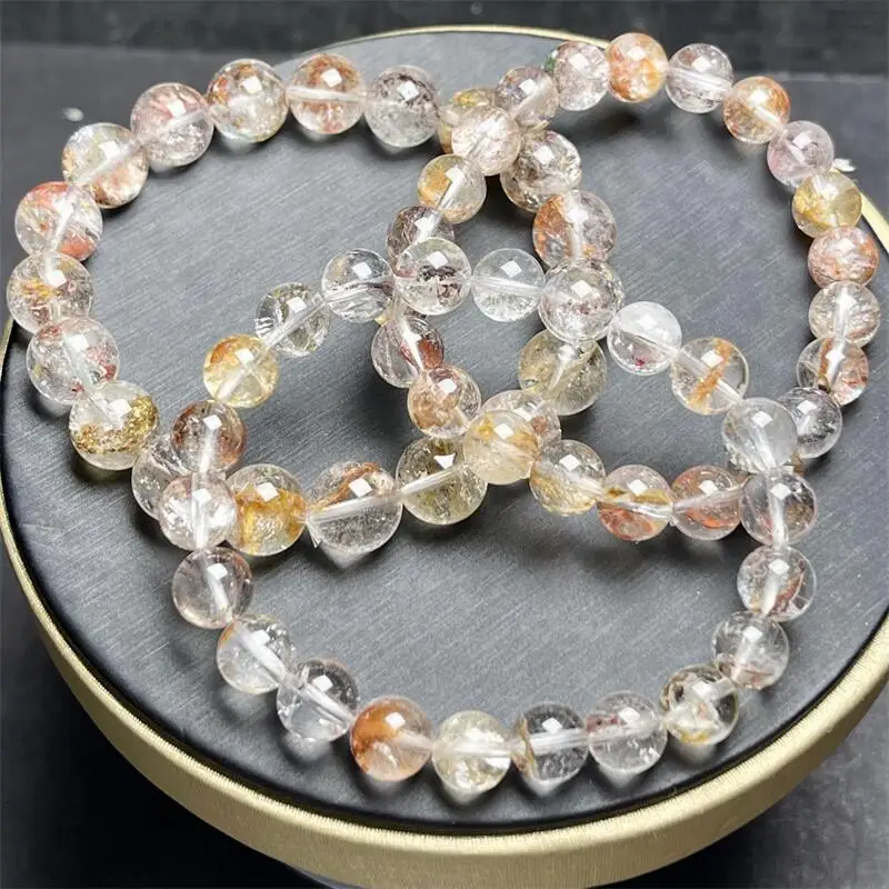 8/10MM Natural Clear Fire Quartz Hematoid Bracelet Colorful Gemstone Bead Strings Fashion Beautifully Jewelry Gift 1PCS
8/10MM Natural Clear Fire Quartz Hematoid Bracelet Colorful Gemstone Bead Strings Fashion Beautifully Jewelry Gift 1PCS