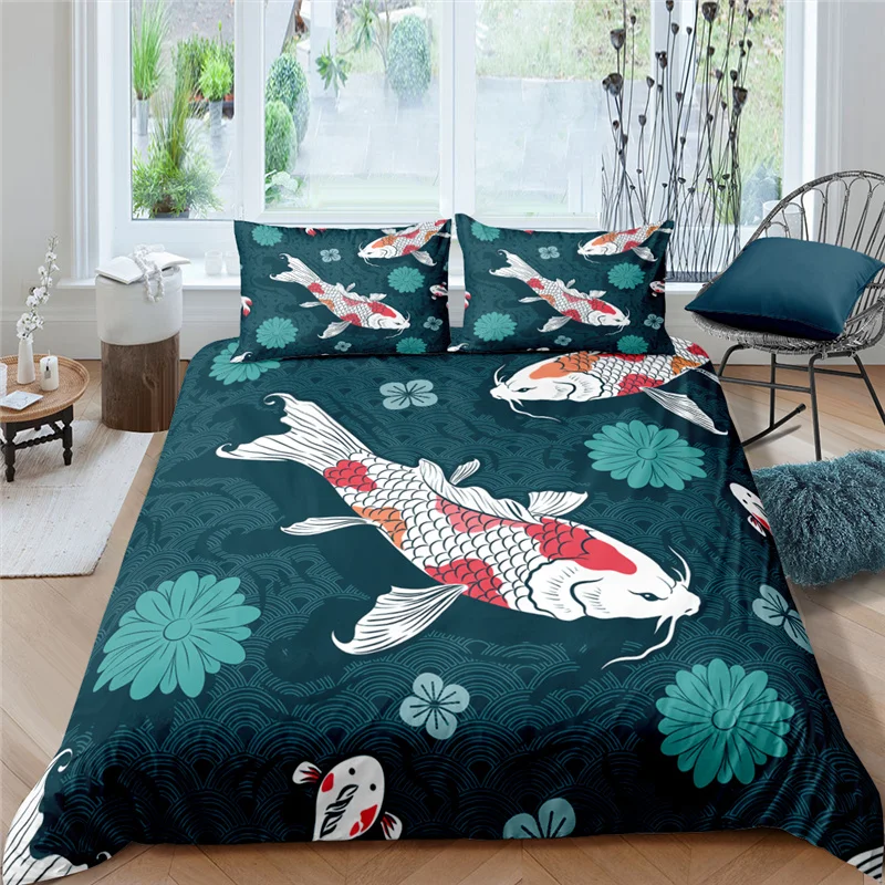 Bedding Set Luxury 3D Fish Print 2/3Pcs Kids Adult Comfortable Duvet Cover Pillowcase Home Textile Single/Queen/King Size
Bedding Set Luxury 3D Fish Print 2/3Pcs Kids Adult Comfortable Duvet Cover Pillowcase Home Textile Single/Queen/King Size