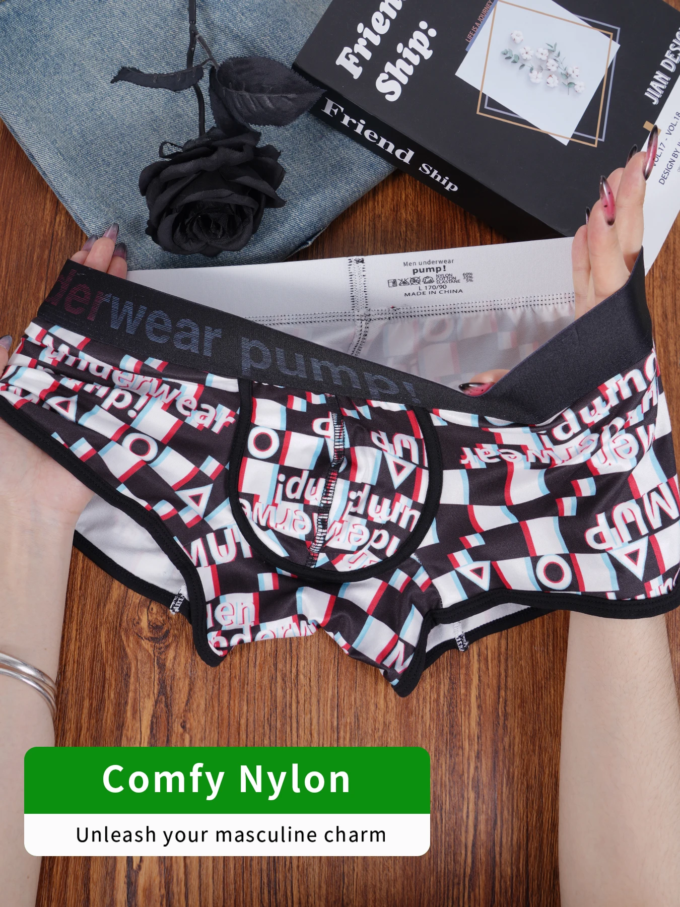 1 PCS Men's PUMP! Printed Boxer Briefs Geometric Checkerboard Elastic Waistband Casual Underwear
1 PCS Men's PUMP! Printed Boxer Briefs Geometric Checkerboard Elastic Waistband Casual Underwear