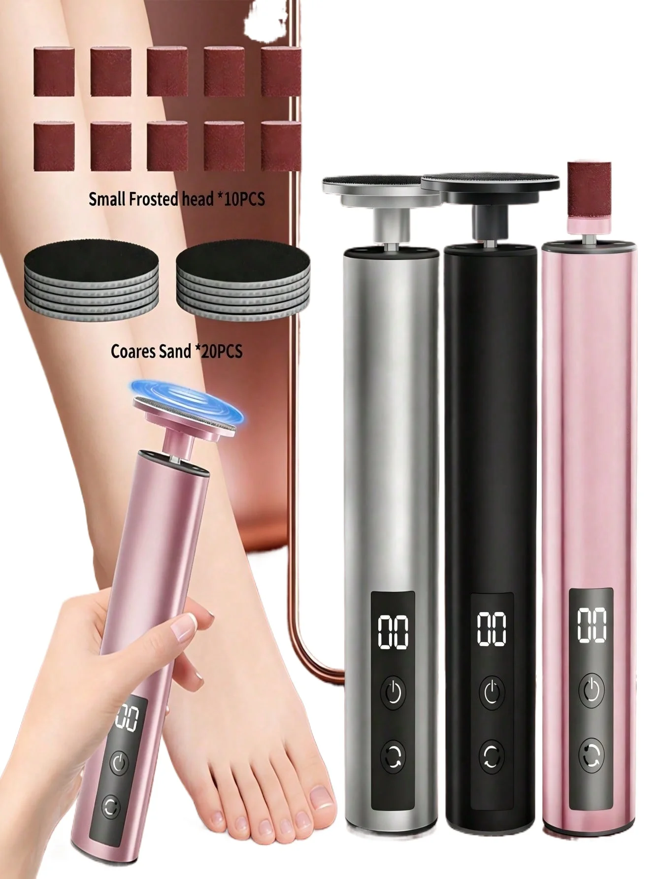 3 Speed Adjustable Electric Callus Remover Digital Display USB C Charging Foot File With 10 Grinding Heads & 20 Replacement Blades Portable Home Travel Foot Care Beauty Gift For Men Women
3 Speed Adjustable Electric Callus Remover Digital Display USB C Charging Foot File With 10 Grinding Heads & 20 Replacement Blades Portable Home Travel Foot Care Beauty Gift For Men Women