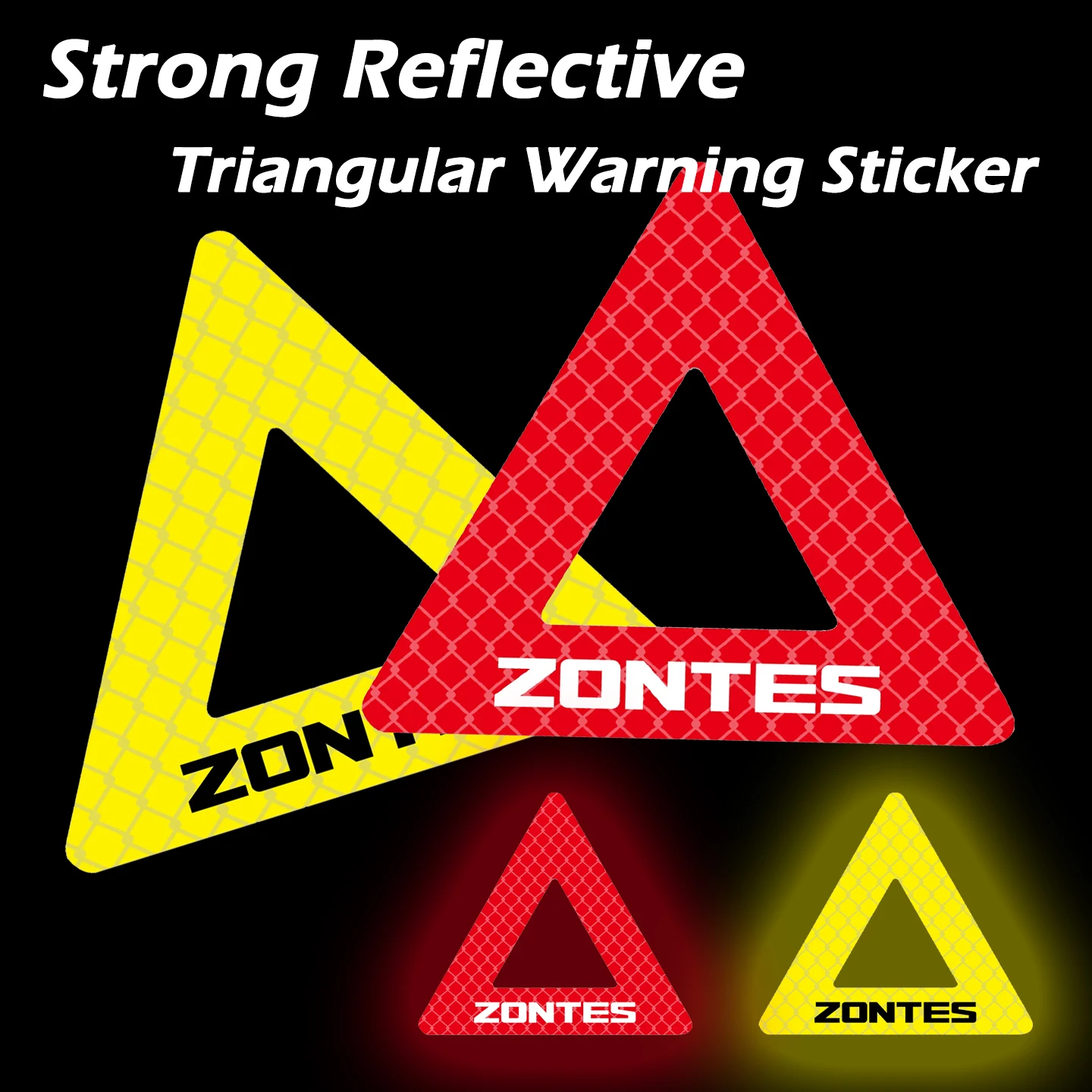 Для ZONTES 368G 703F 703RR 400G 350R: Сильные светоотражающие треугольные предупреждающие наклейки для мотоциклов и скутеров, аксессуары, декали
Для ZONTES 368G 703F 703RR 400G 350R: Сильные светоотражающие треугольные предупреждающие наклейки для мотоциклов и скутеров, аксессуары, декали