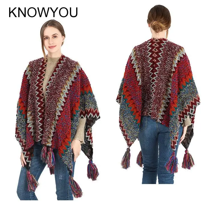 2022 Autumn Winter Ethic Style Wraps and Shawl Women Warm Cashmere Fringe Long Pashmina Split Cardigan Capes Knitting Echarpes
2022 Autumn Winter Ethic Style Wraps and Shawl Women Warm Cashmere Fringe Long Pashmina Split Cardigan Capes Knitting Echarpes