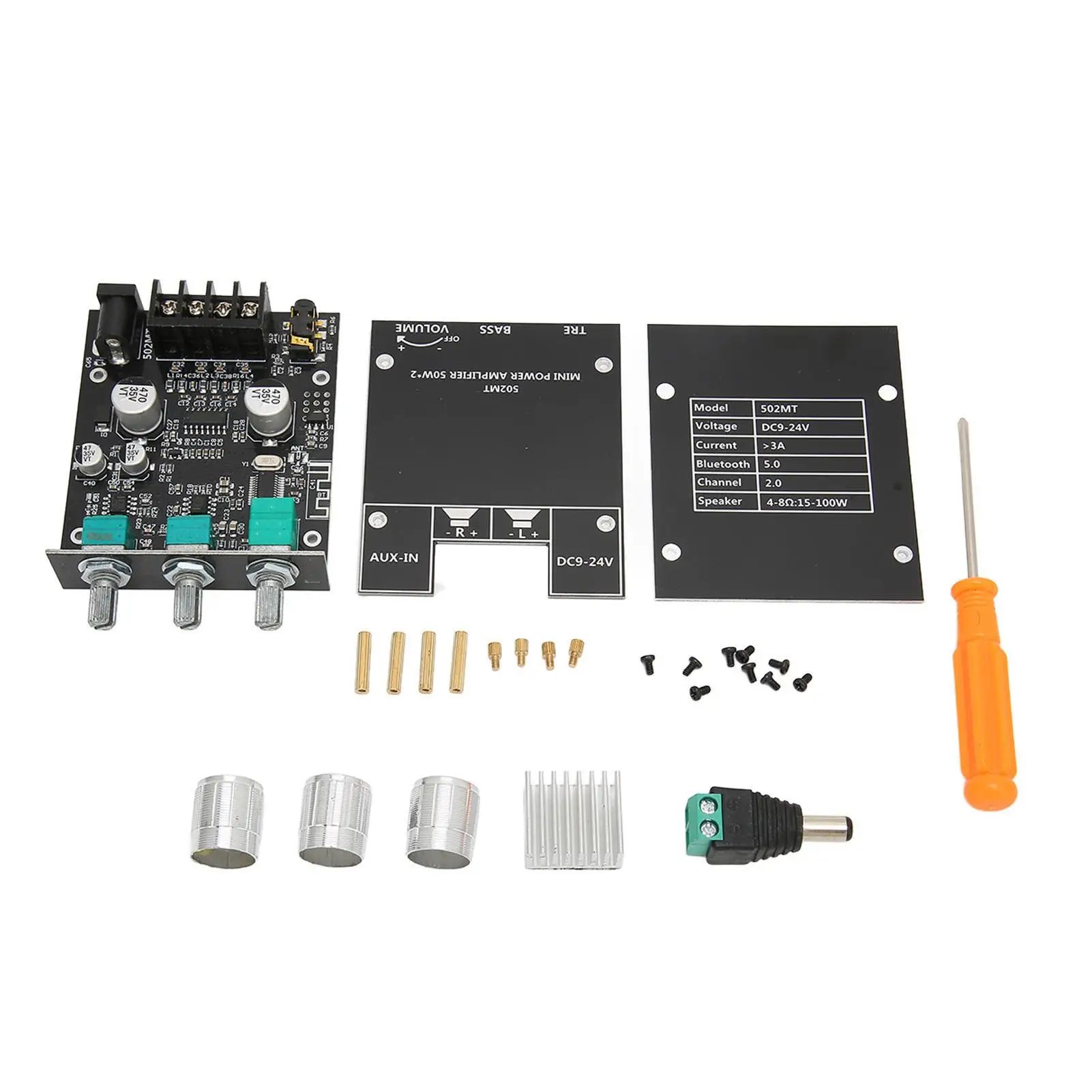 BT 5.0 2.0 Channel Amplifier Board 2x50W with Bass & Treble Control for Home Theater - DC9-24V Module 2022
BT 5.0 2.0 Channel Amplifier Board 2x50W with Bass & Treble Control for Home Theater - DC9-24V Module 2022